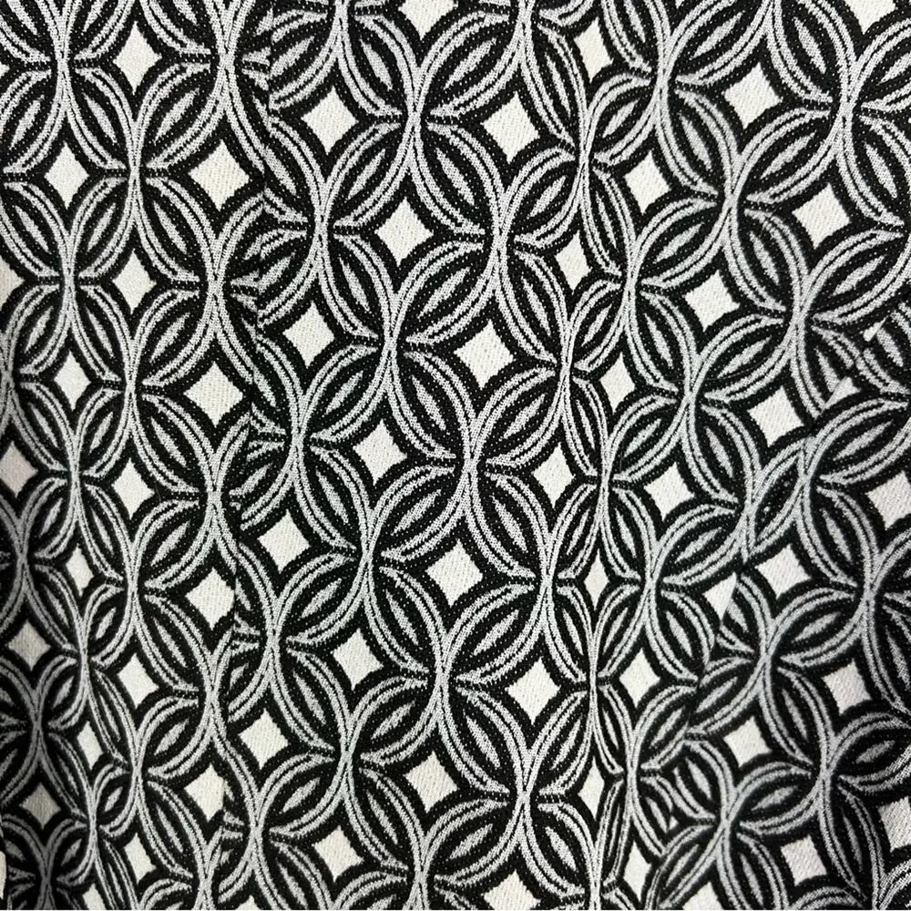 Sofia Cashmere Wool Blend Gray Black Geometric Double Breasted Coat Size Large - Picture 10 of 14